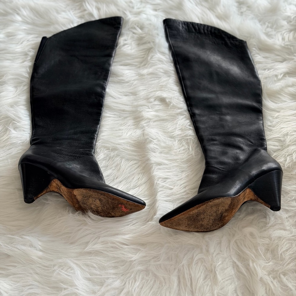 Sigerson Morrison Black Over the Knee Boots - Picture 6 of 9